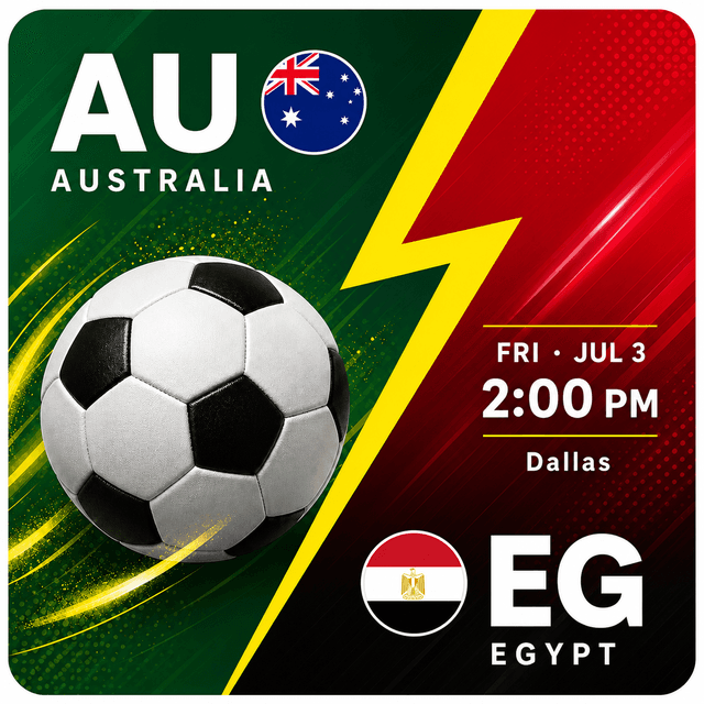 Australia vs Egypt, World Cup 2026