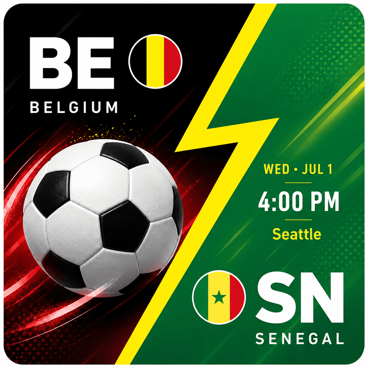 Belgium vs Senegal, World Cup 2026 Watch Party in NYC