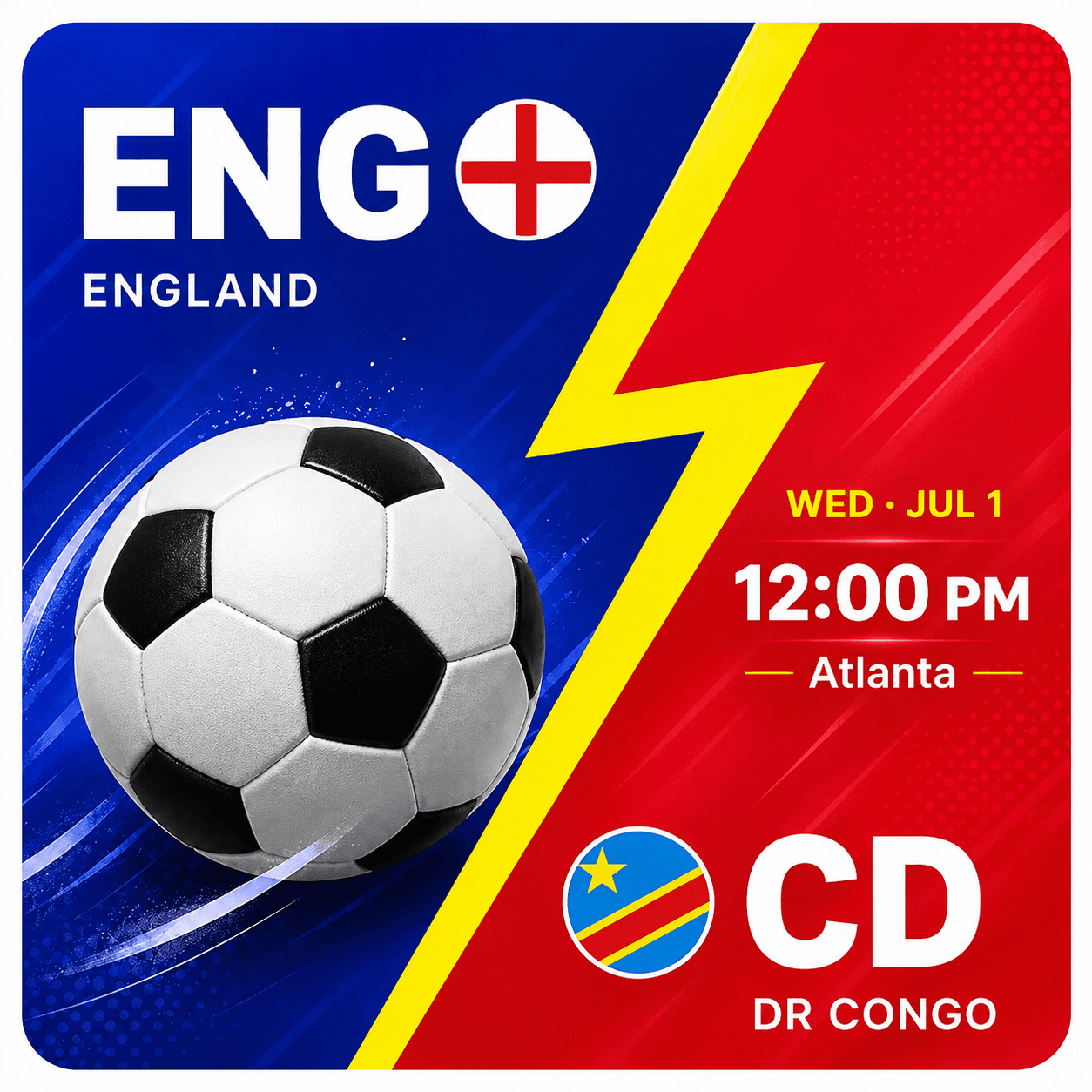 England vs DR Congo, World Cup 2026 Watch Party in NYC