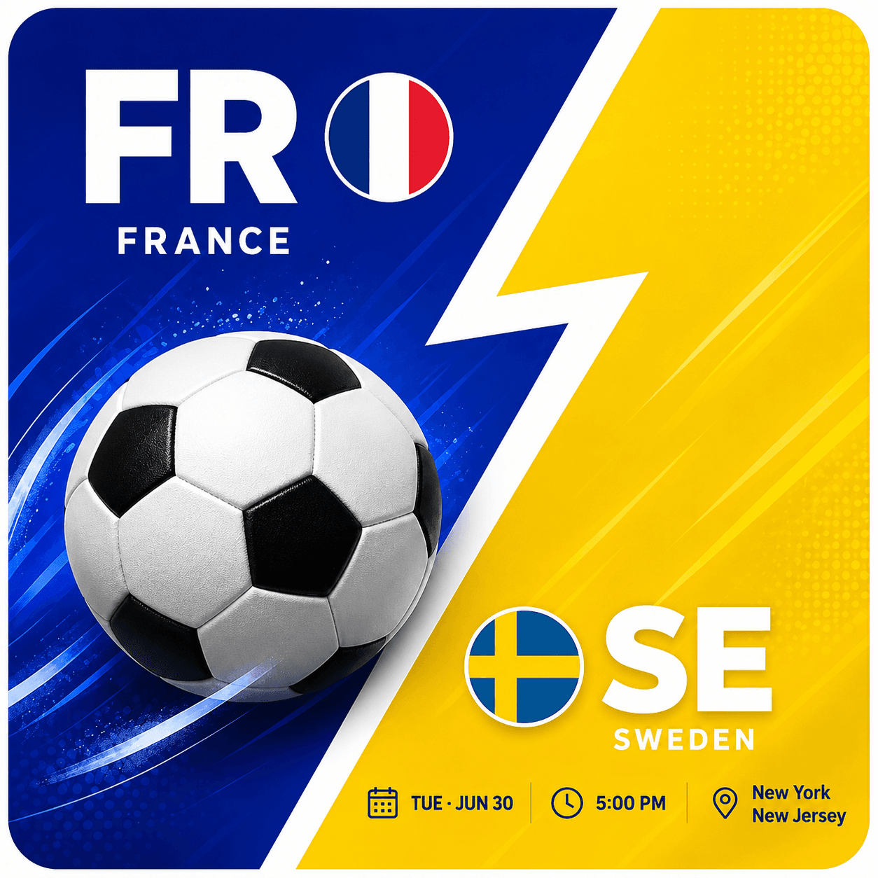 France vs Sweden, World Cup 2026 Watch Party in NYC