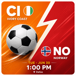 Ivory Coast vs Norway, World Cup 2026