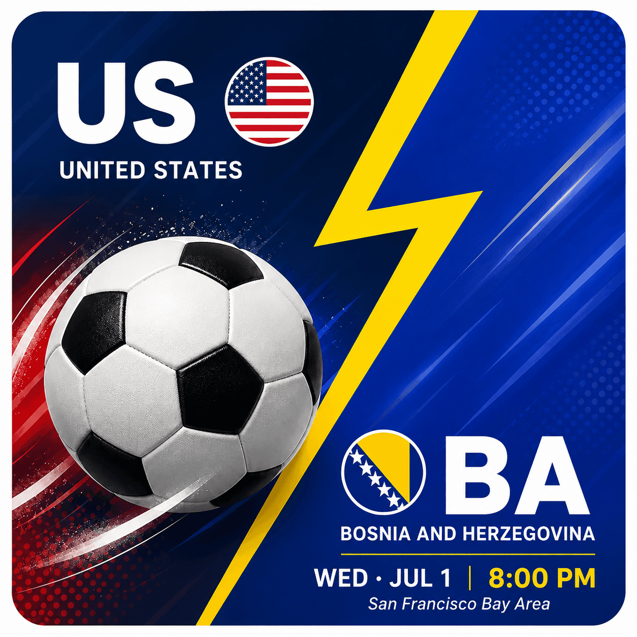 USA vs Bosnia and Herzegovina, World Cup 2026 Watch Party in NYC