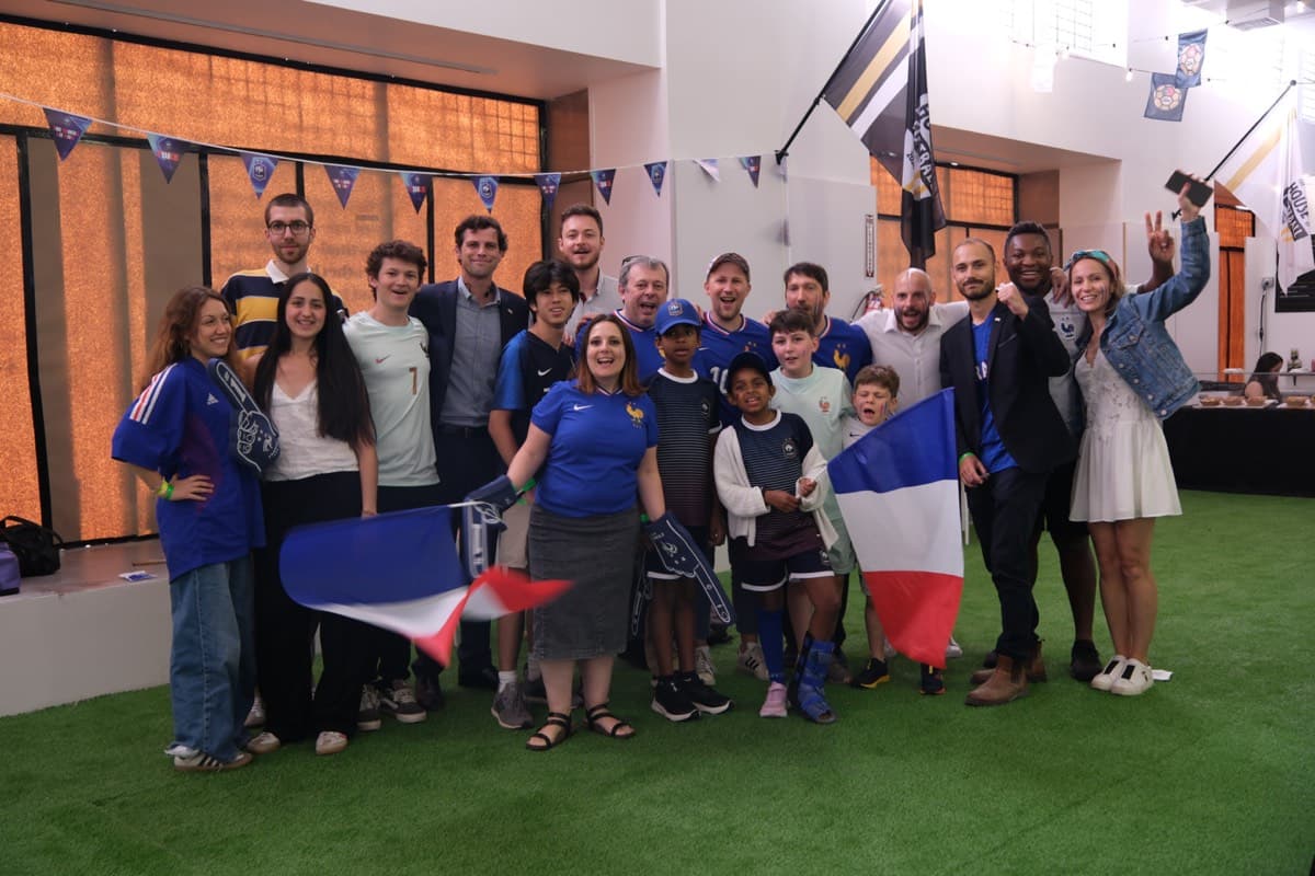 Supporters watching a World Cup match at The House of Football in NYC